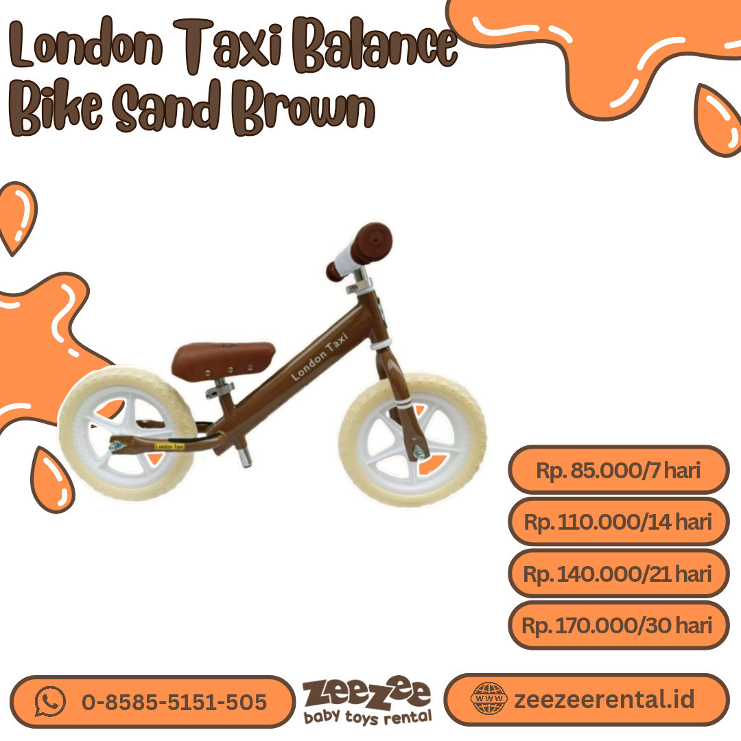 LONDON TAXI BALANCE BIKE SAND BROWN