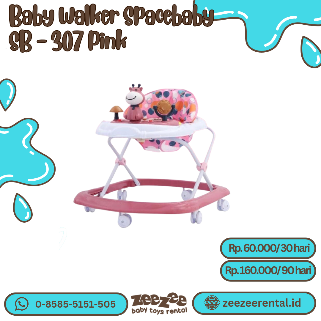 BABY WALKER SPACEBABY SB - 307 PINK