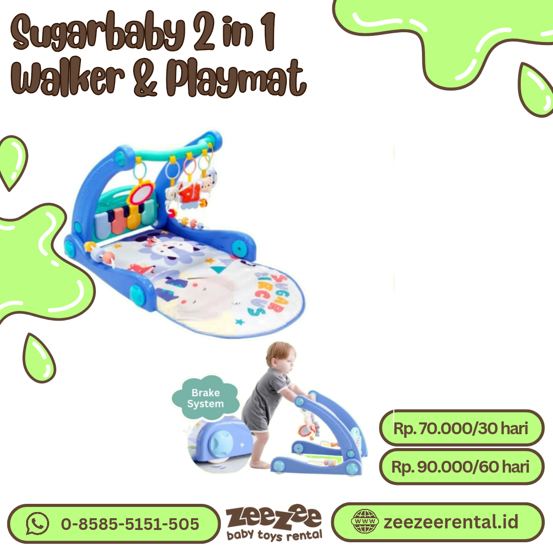 SUGARBABY 2 IN 1 PUSH WALKER & PLAYMAT