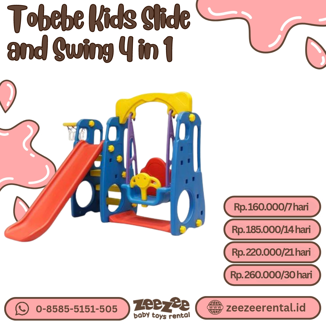 TOBEBE KIDS SLIDE AND SWING 4 IN 1
