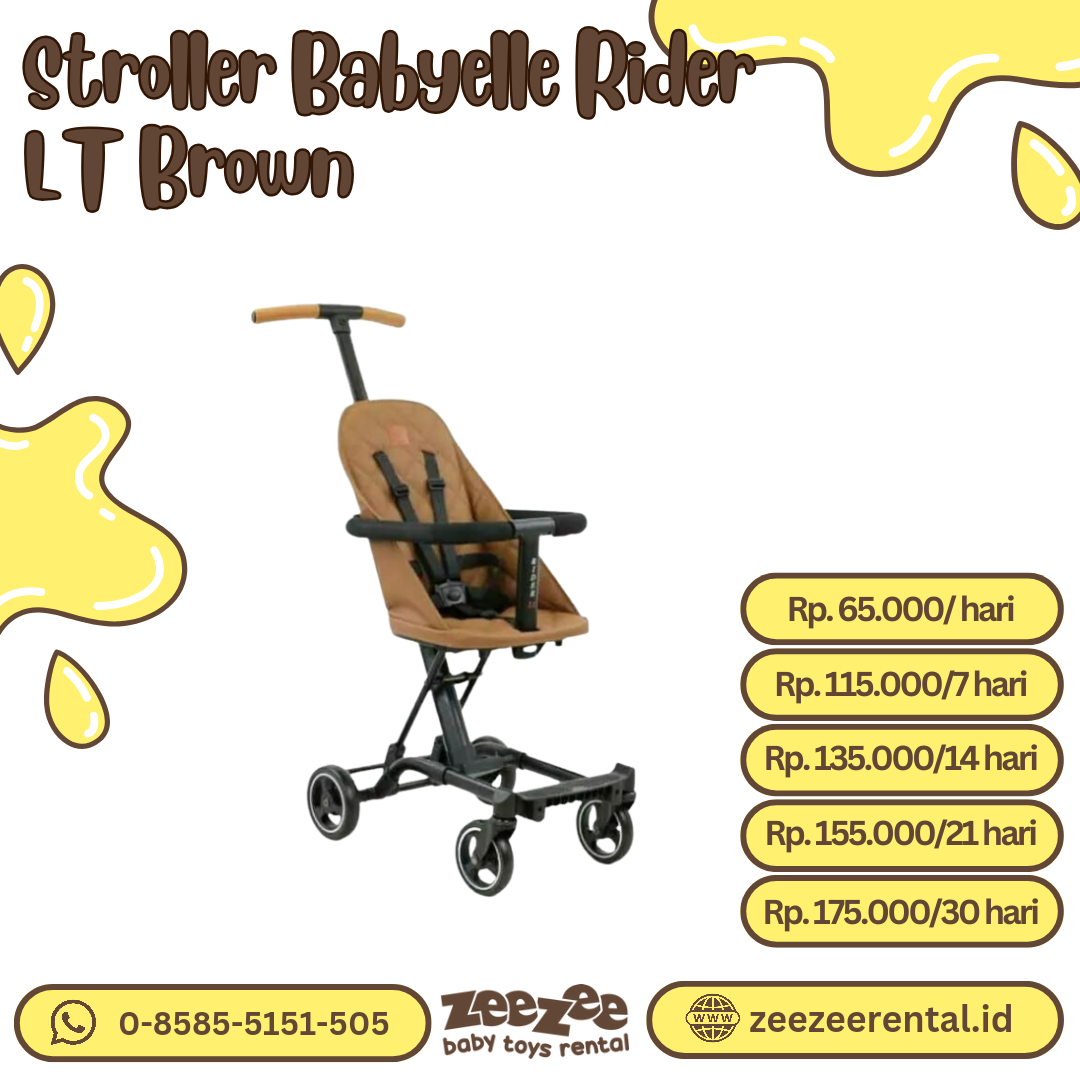 STROLLER BABYELLE RIDER - LT BROWN