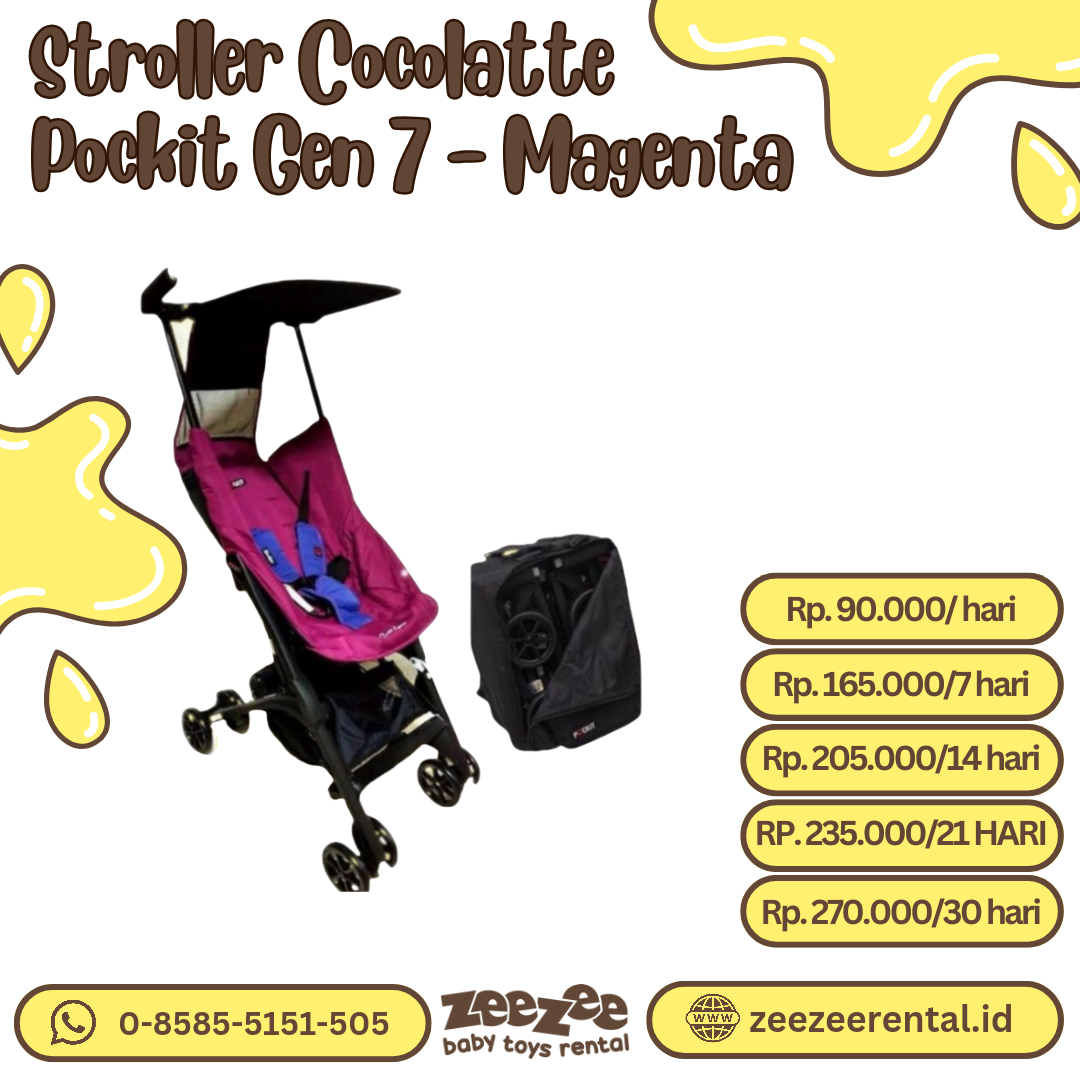 STROLLER COCOLATTE POCKIT GEN 7 - MAGENTA
