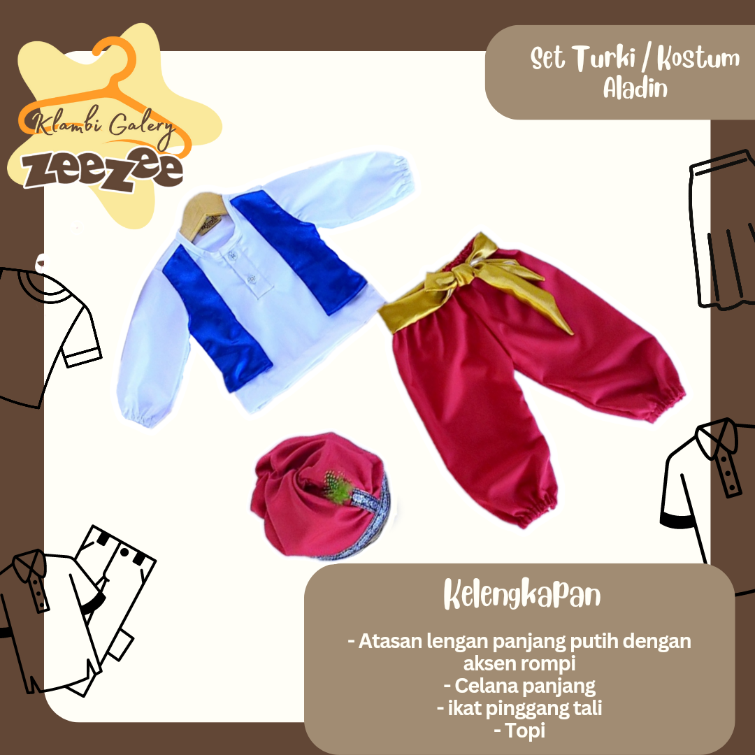 SET TURKI / KOSTUM ALADIN