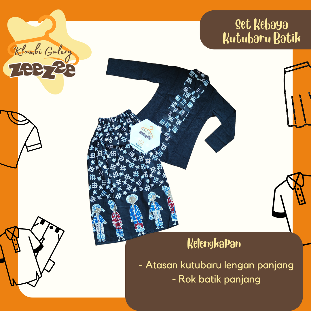SET KEBAYA KUTUBARU BATIK