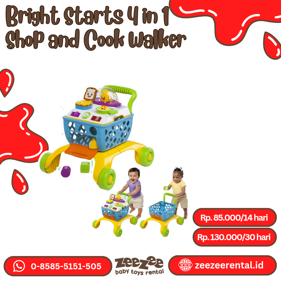 BRIGHT STARTS 4 IN 1 SHOP AND COOK WALKER