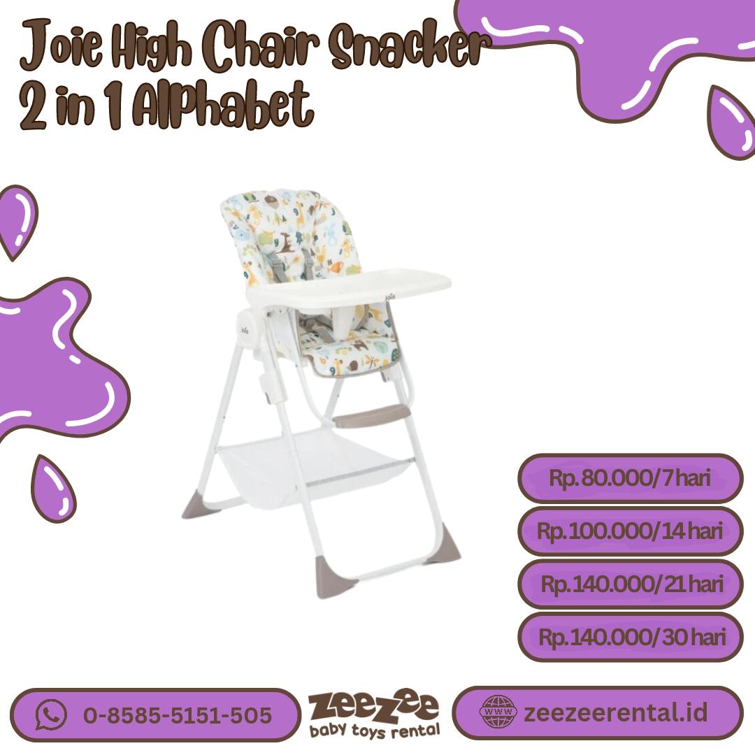 JOIE HIGH CHAIR SNACKER 2 IN 1 ALPHABET