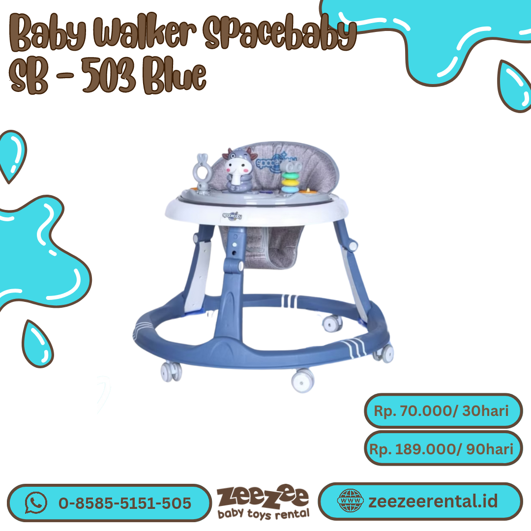 BABY WALKER SPACE BABY SB - 503 BLUE