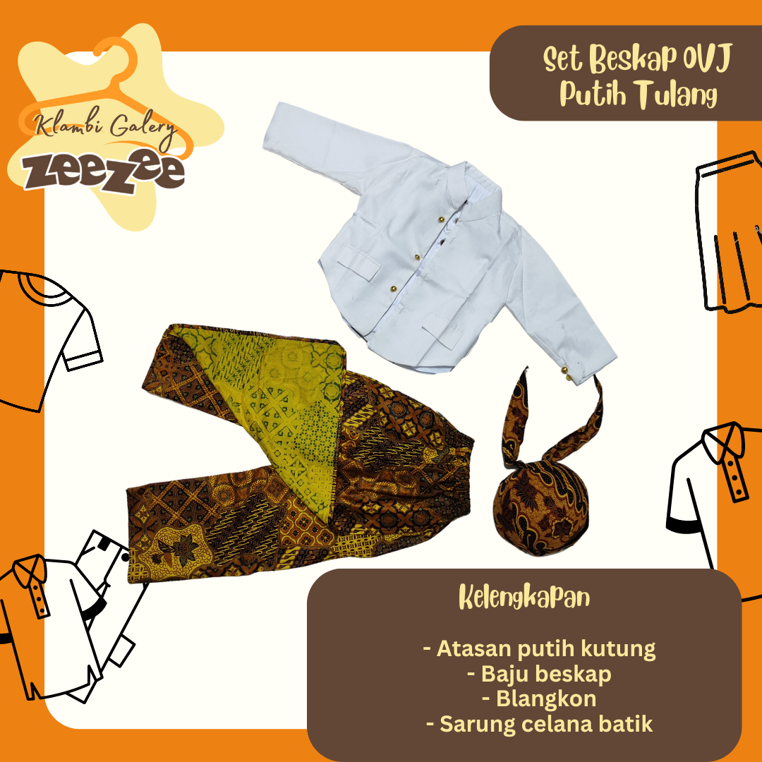 SET BESKAP OVJ PUTIH TULANG