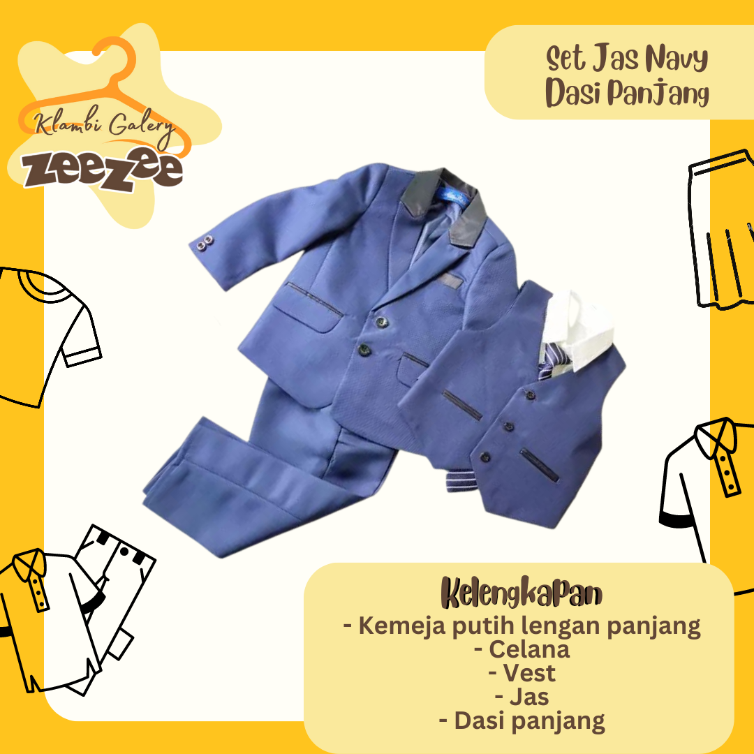 SET JAS NAVY DASI PANJANG