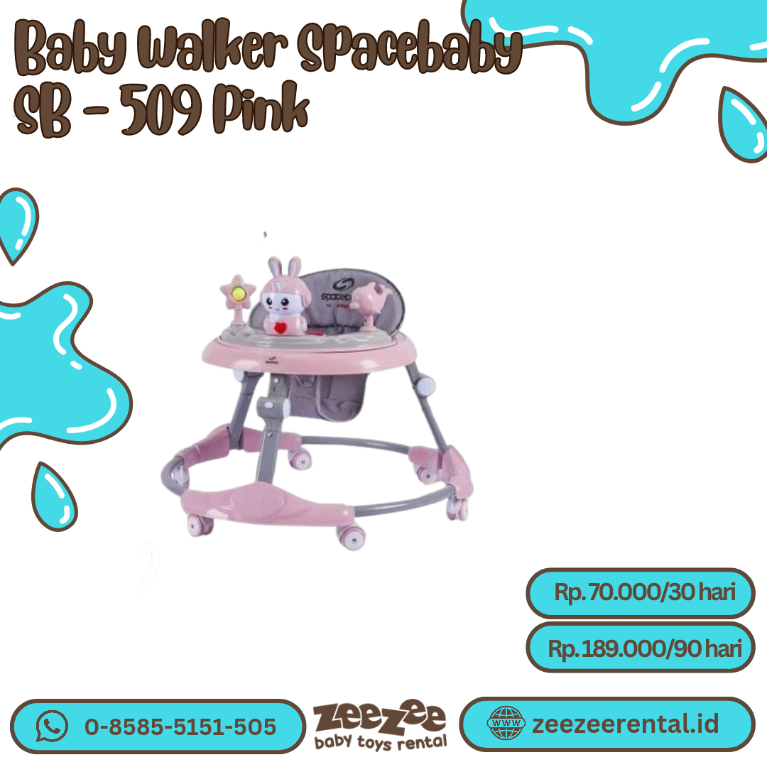 BABY WALKER SPACEBABY SB - 509 PINK