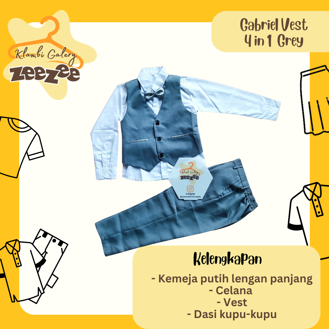 GABRIEL VEST 4 IN 1 GREY 