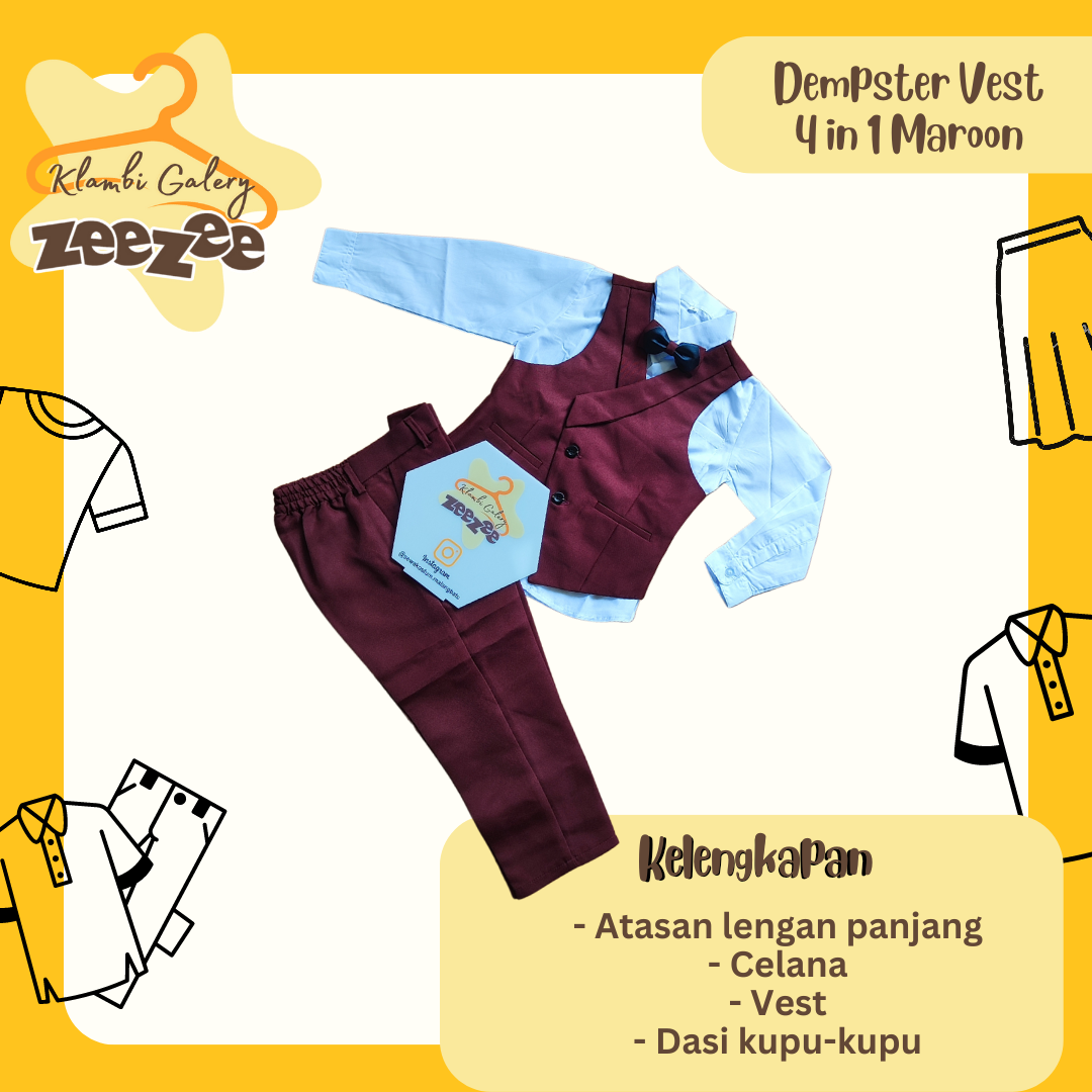 DEMPSTER VEST 4 IN 1 MAROON
