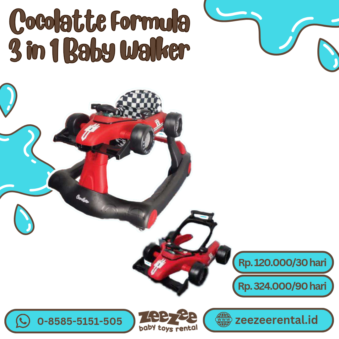 COCOLATTE FORMULA 3 IN 1 BABY WALKER