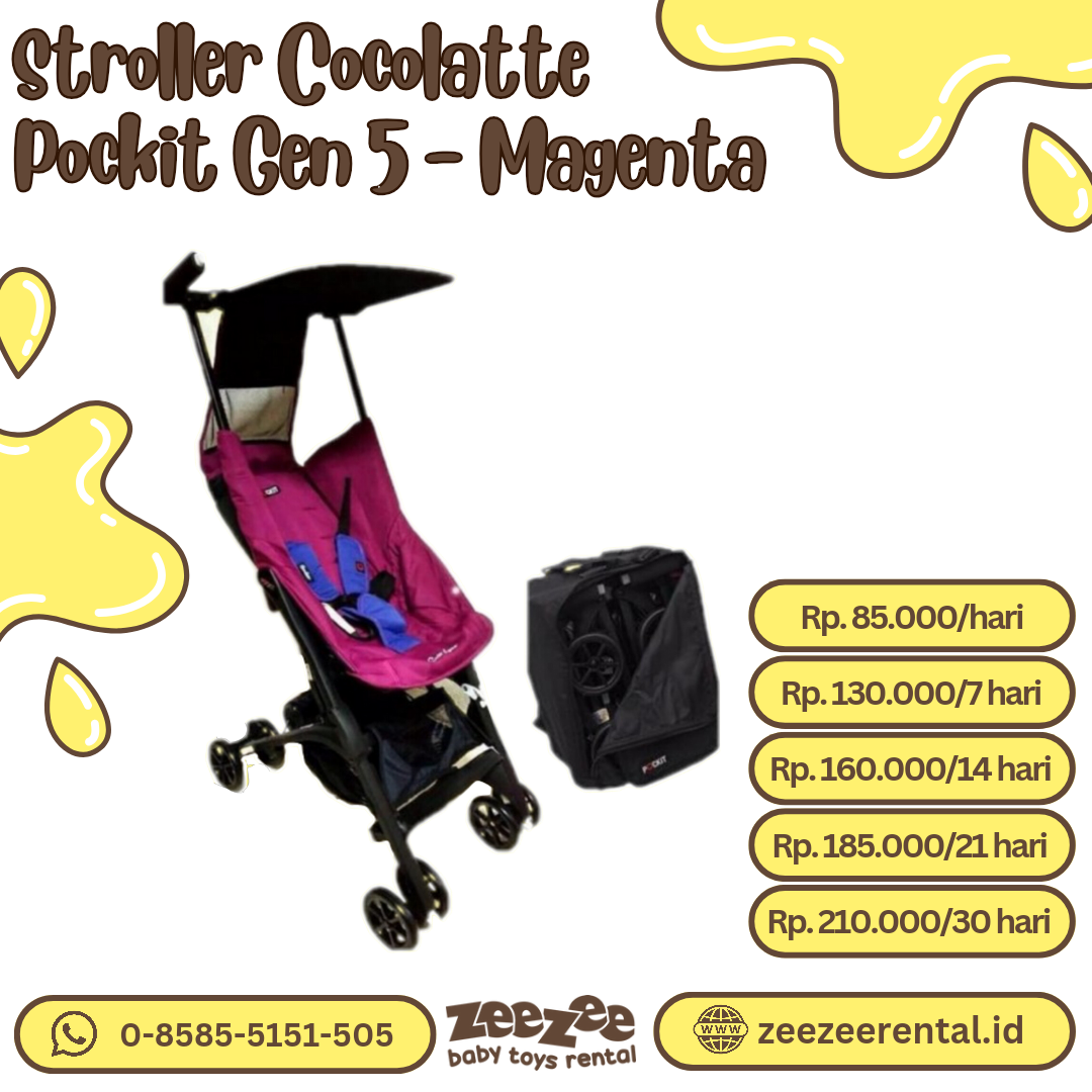 STROLLER COCOLATTE POCKIT GEN 5 - MAGENTA