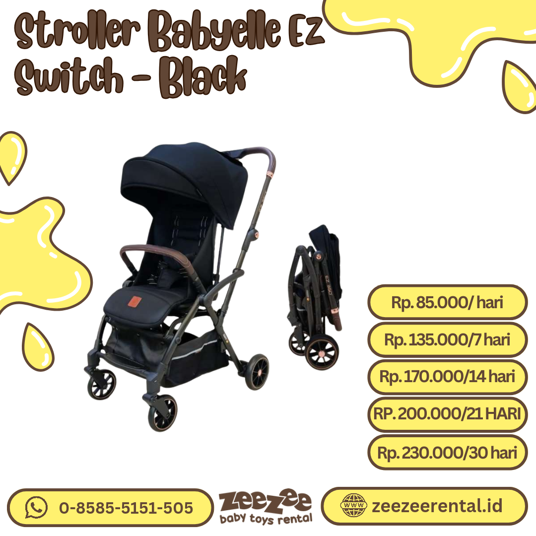 STROLLER BABYELLE EZ SWITCH 360 BLACK