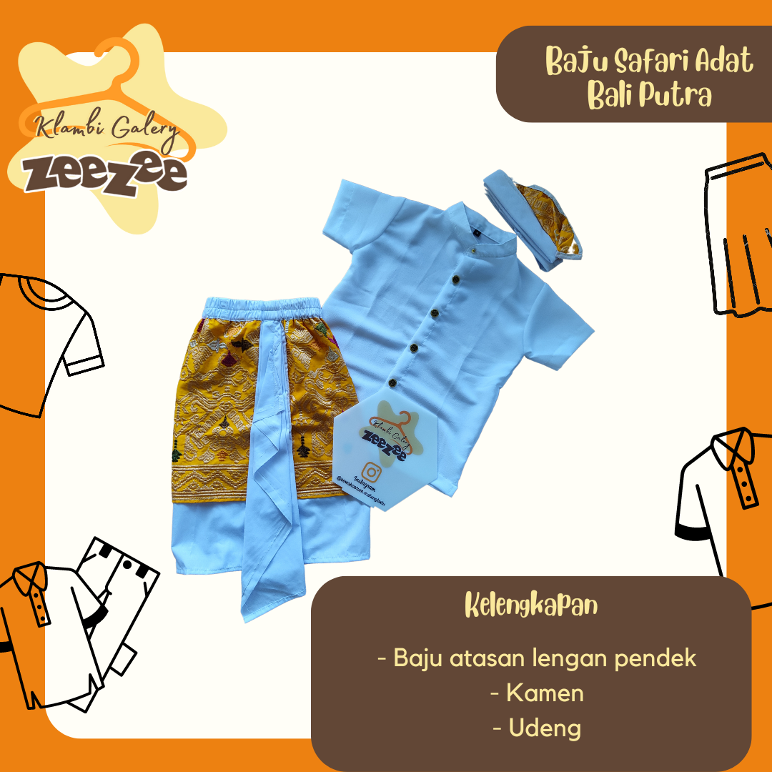 BAJU SAFARI ADAT BALI PUTRA